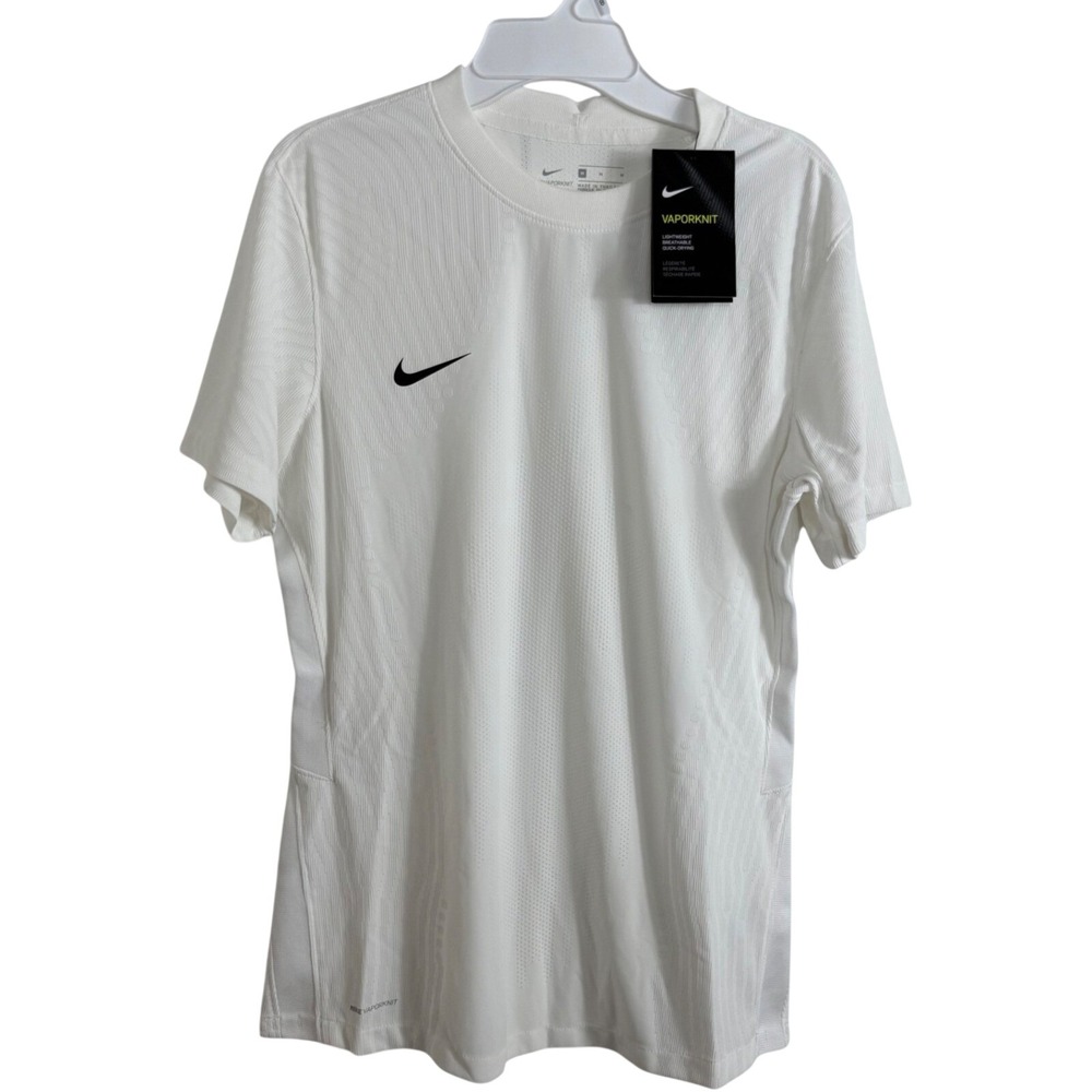 Nike Vaporknit Training Shirt Medium White Minimalist Athleisure Sporty Top NWT